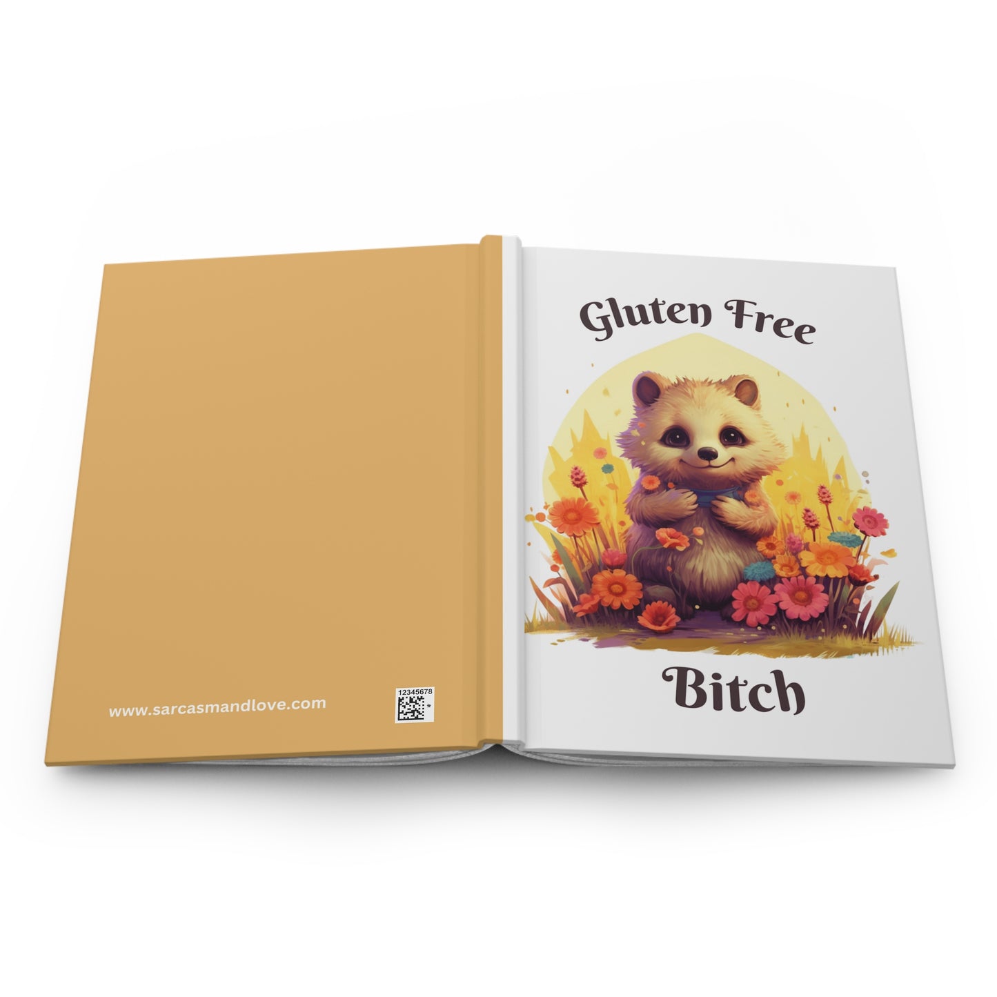Gluten-Free Bitch Hardcover Journal - Wellness Notebook, Daily Gratitude, Mindfulness, Self Care, Positive Affirmations, 5.75"x7.5" Size
