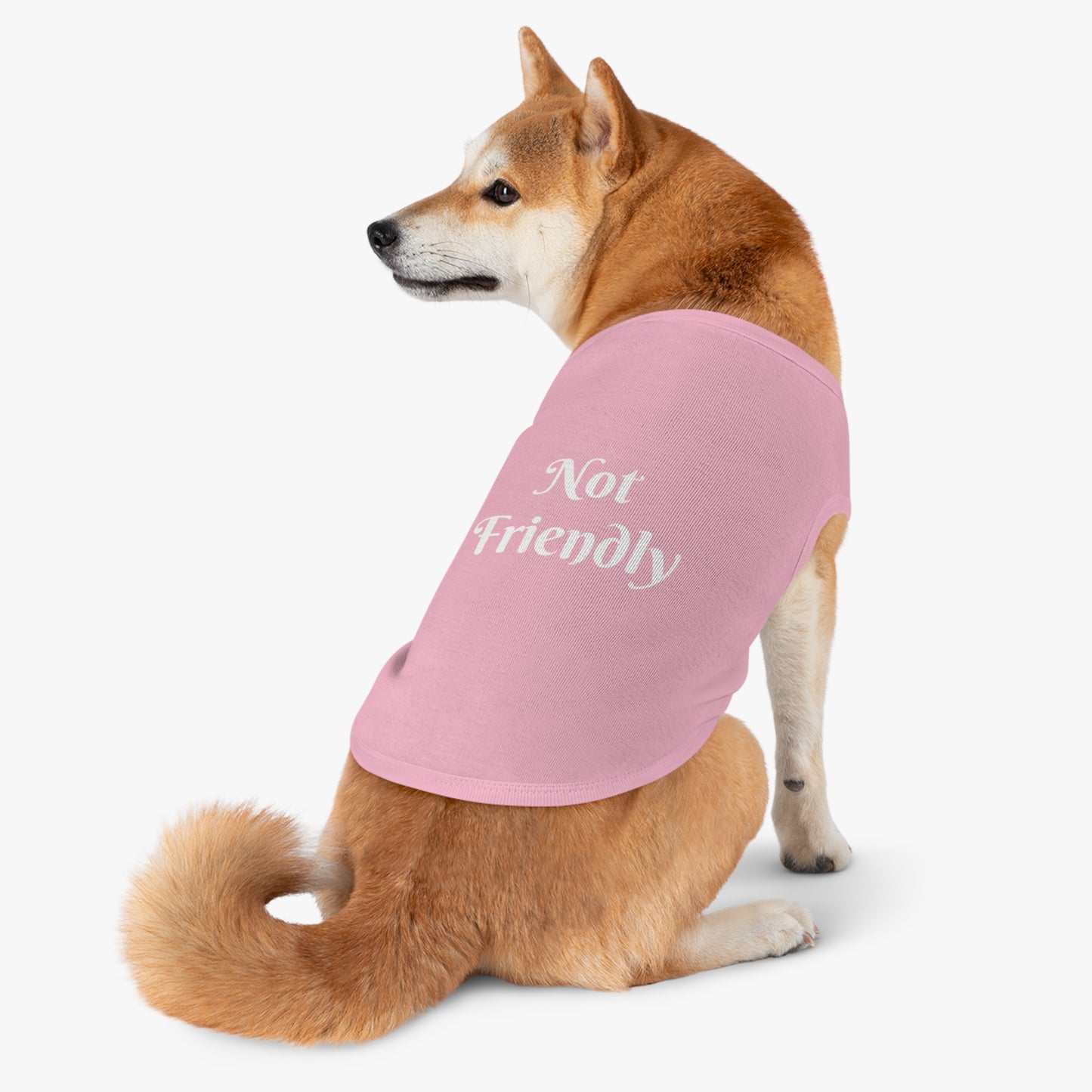 Not Friendly Pet Tank Top - A Clear Message for Your Pet