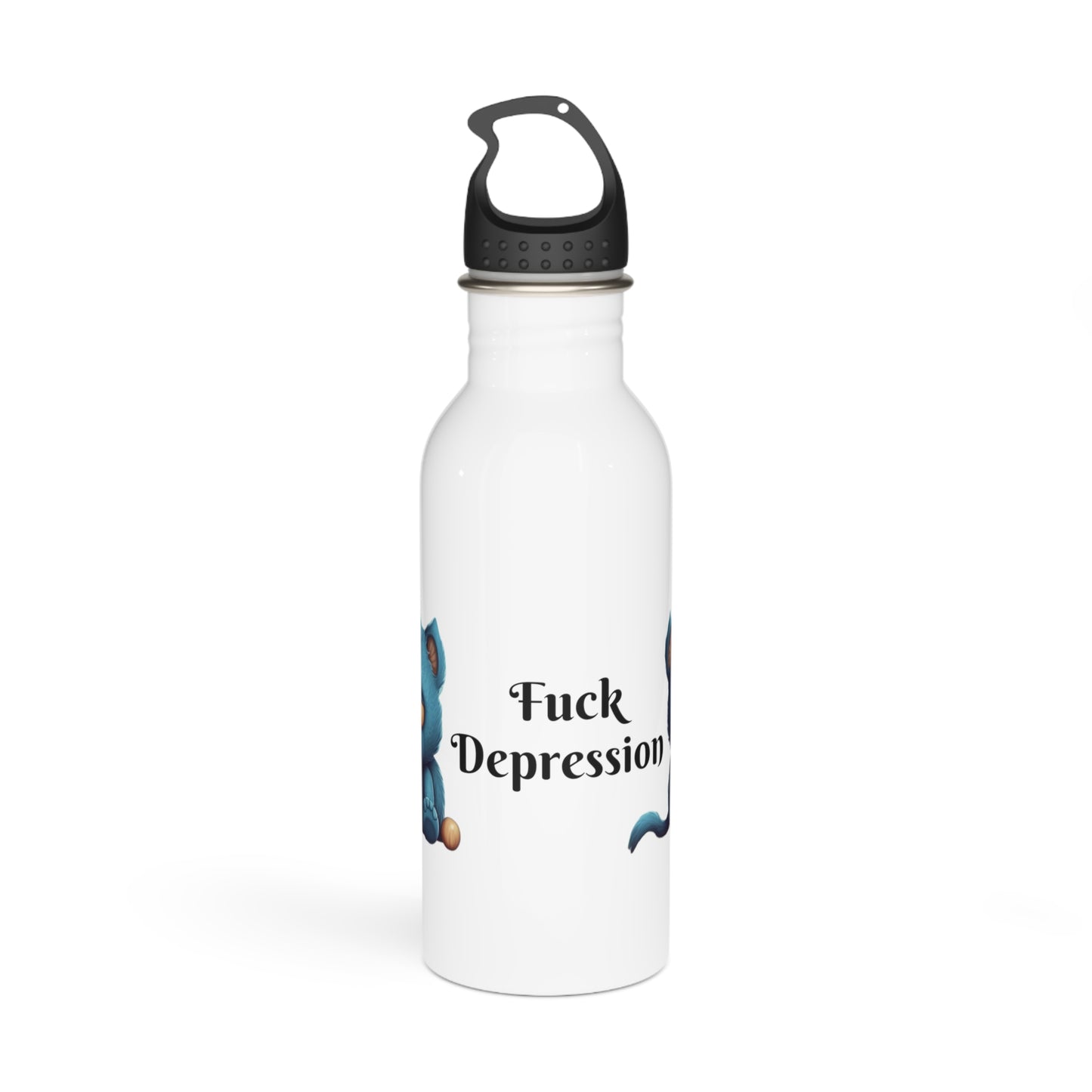 Empowering Stainless Steel Water Bottle - Fuck Depression