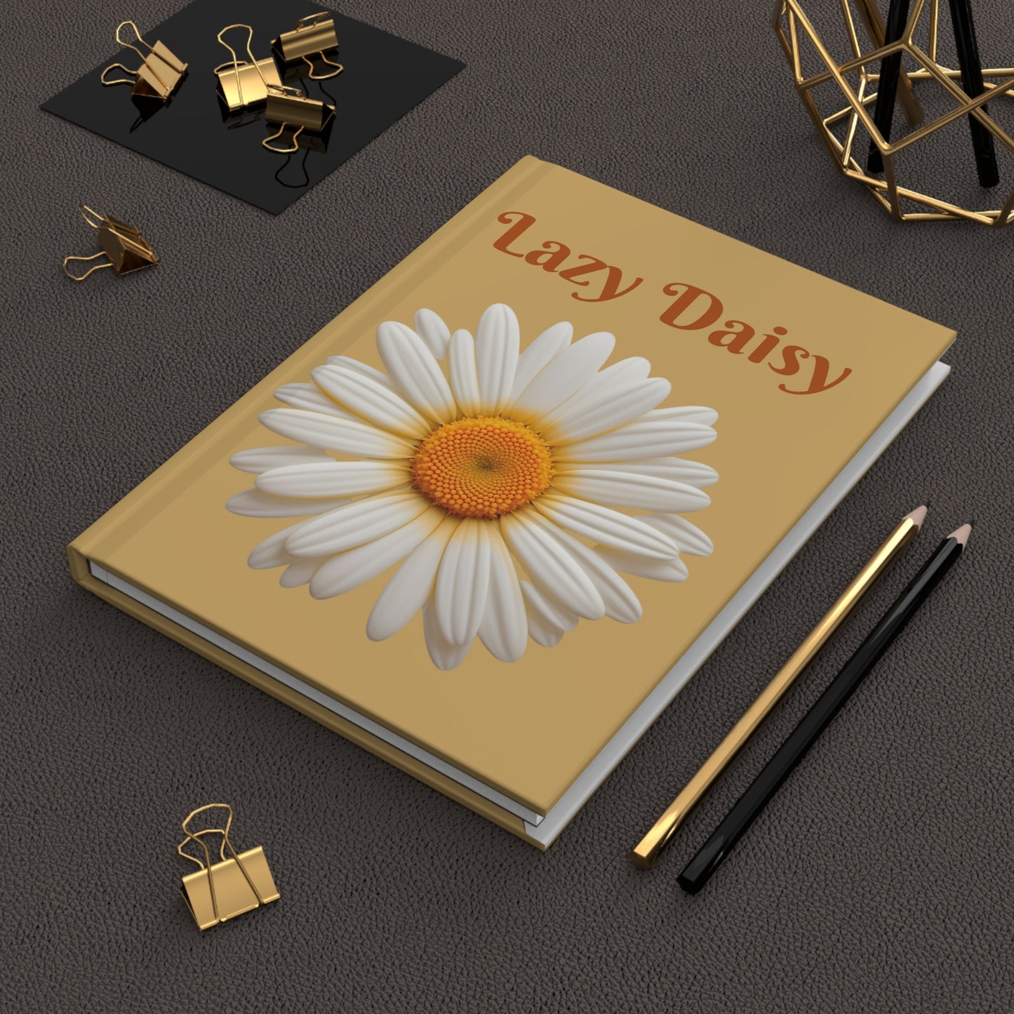 Daisy Hardcover Journal - Mindfulness & Gratitude Daily Diary, Floral Wellness and Self-Care Notebook, 6-Month Planner, 5.75"x 7.5" size